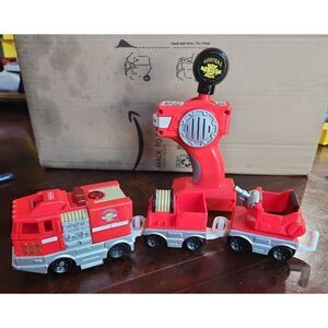 Fisher-Price GeoTrax Smokey Jose Fire Train Truck Remote Works Sync Issue READ